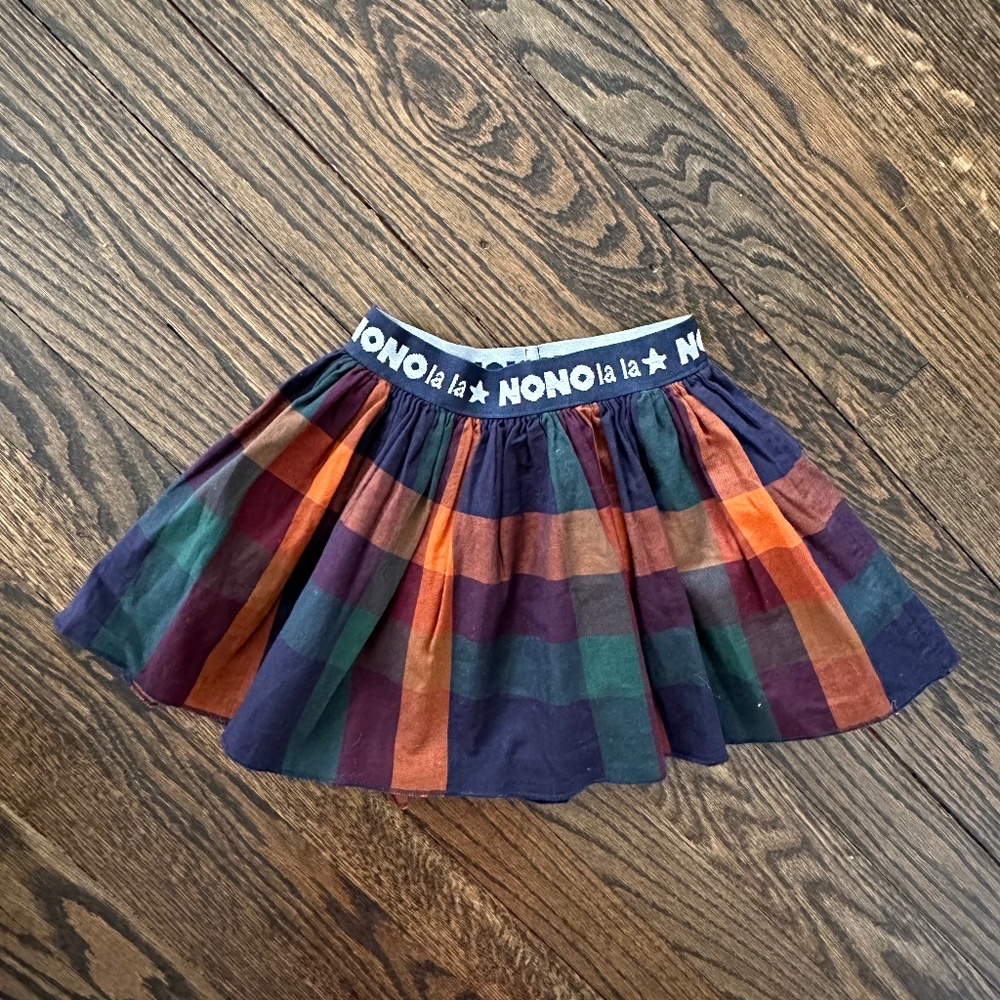 NONO Girls Plaid Cotton Skirt US 5 / EU 110cm